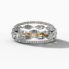 14K Yellow Gold Baguette & Round Natural Diamonds Ring