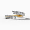 14K Yellow Gold Baguette & Round-Cut Natural Diamonds Wrap Ring