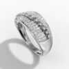 14K White Gold Pavé Natural Diamond Statement Ring