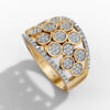 14K Yellow Gold Natural Diamonds Multi-Circle Pavé Statement Ring