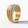14K Yellow Gold Pavé Natural Diamonds Statement Ring