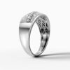 14K White Gold Pavé Natural Diamond Statement Ring