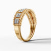 14K Yellow Gold and Natural Diamonds Bubble Ring