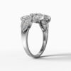 14K White Gold Natural Diamonds Marquise Cluster Ring