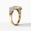 14K Yellow Gold Natural Diamonds Marquise Cluster Ring