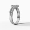 14K White Gold Baguette & Round-Cut Natural Diamonds Wrap Ring