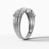 14K White Gold and Natural Diamond Leaf Ring