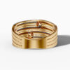 14K Yellow Gold Pavé Natural Diamonds Statement Ring