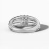14K White Gold Baguette & Round-Cut Natural Diamonds Bold Statement Ring
