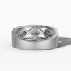 14K White Gold Round-Cut Natural Diamonds Intertwined Statement Ring