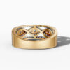 14K Yellow Gold Round-Cut Natural Diamonds Intertwined Statement Ring