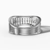 14K White Gold Natural Diamonds Baguette Statement Ring
