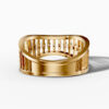 14K Yellow Gold Natural Diamonds Baguette Statement Ring