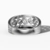 14K White Gold Natural Diamonds Baguette and Round-Cut Statement Ring