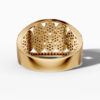 14K Yellow Gold Natural Diamonds Multi-Circle Pavé Statement Ring
