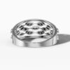14K White Gold Baguette & Round Natural Diamonds Ring
