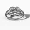 14K White Gold Natural Diamonds Marquise Cluster Ring