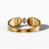 14K Yellow Gold Natural Diamonds Sculptural Statement Ring