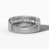 14K White Gold Baguette & Round-Cut Natural Diamonds Ring