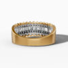 14K Yellow Gold Baguette & Round-Cut Natural Diamonds Ring