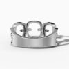 14K White Gold Round-Cut Natural Diamonds Link Statement Ring