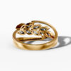 14K Yellow Gold Baguette & Round-Cut Natural Diamonds Leaf Statement Ring