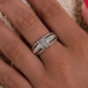 14K White Gold Baguette & Round-Cut Natural Diamonds Bold Statement Ring