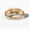 14K Yellow Gold and Natural Baguette Diamond Geometric Statement Ring