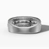 14K White Gold and Natural Diamonds Bubble Ring